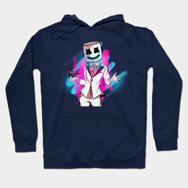 Marshmello Happy Neon Party Hoodie by DenielHast